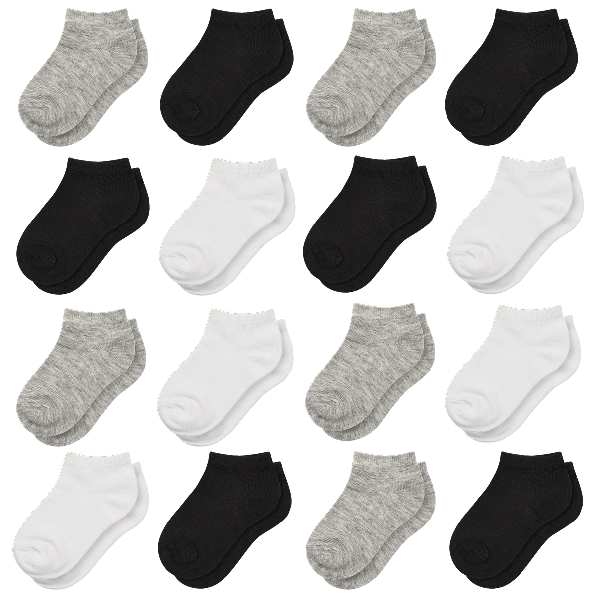 16 Pairs Ankle Socks - Toddler Low Cut Socks - for 1-13 Years Boys Girls School Socks multi 1-2Years